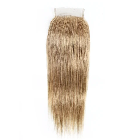 Прямые человеческие волосы 4X4 с кружевной застежкой, свободная часть, Прозрачная Кружевная застежка, предварительно выщипанный естественный цвет, волнистые волосы Remy, швейцарские кружева