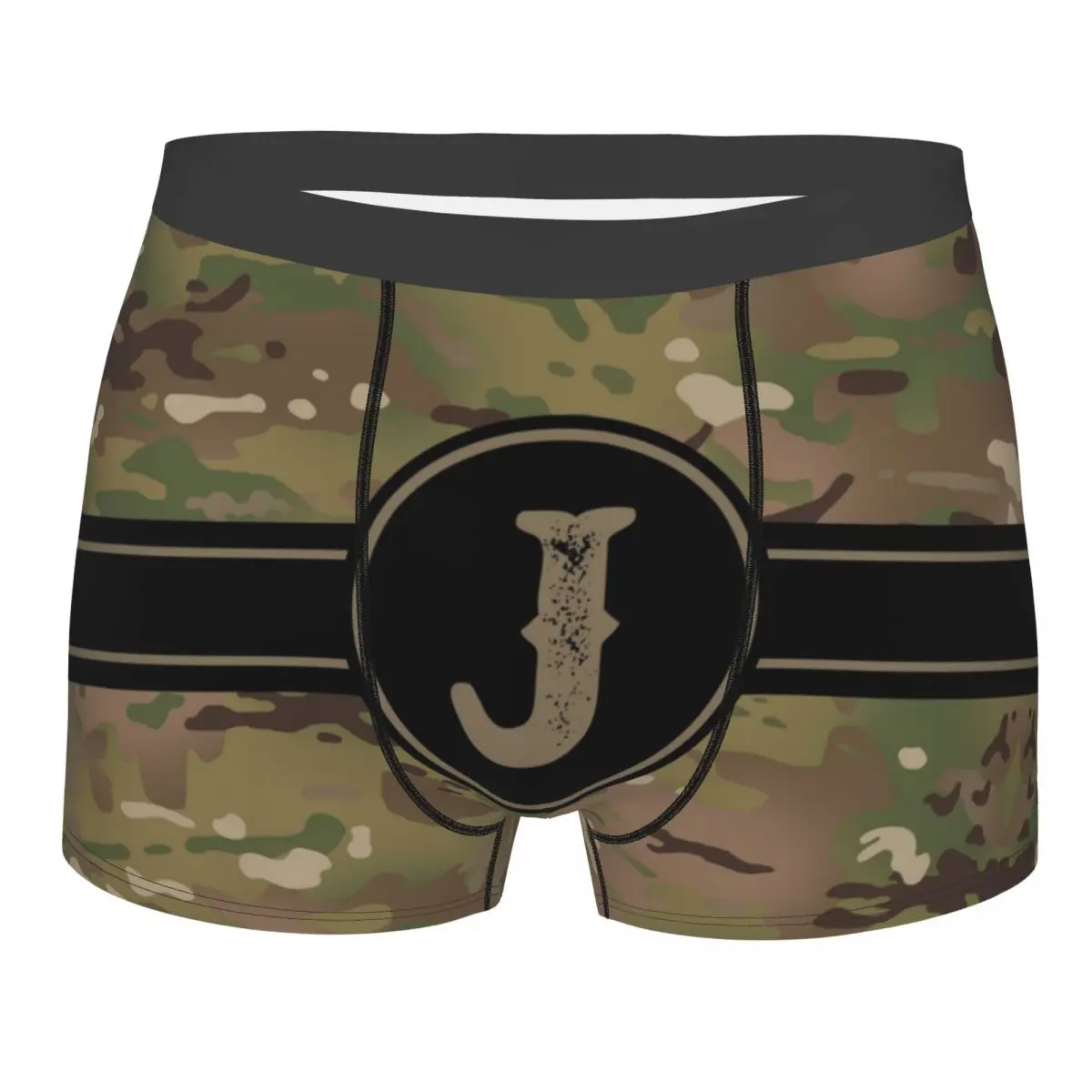 

Fashion Boxer Army Camouflage Monogram Letter J Shorts Panties Briefs Man Underwear Military Camo Soft Underpants for Male S-XXL