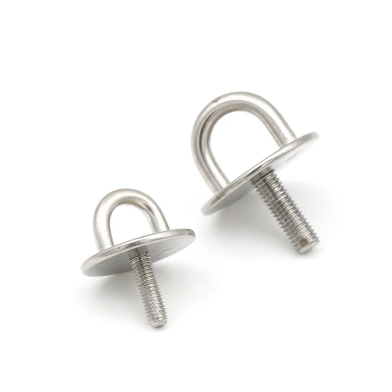 Круглая накладка из нержавеющей стали 304 с проушиной и штапельным