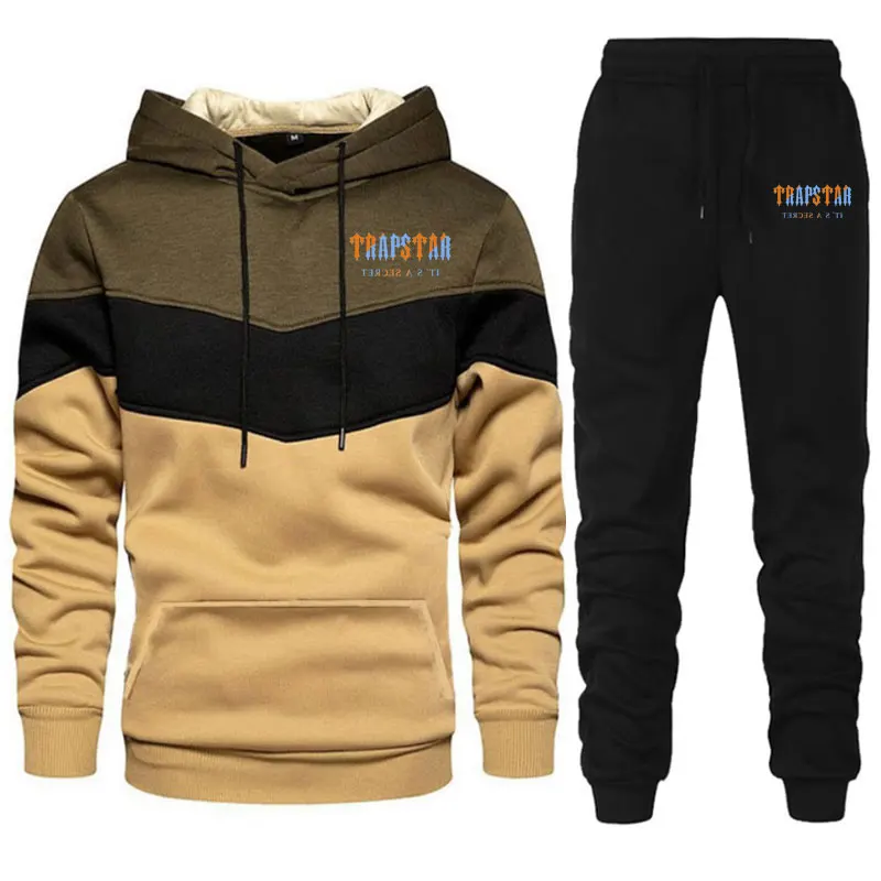 

2022 autumn/winter sports trapstar 2 pieces men's sweatshirt + sweatshirt sweatshirt sweatshirt hoodie men's casual clothing hoo