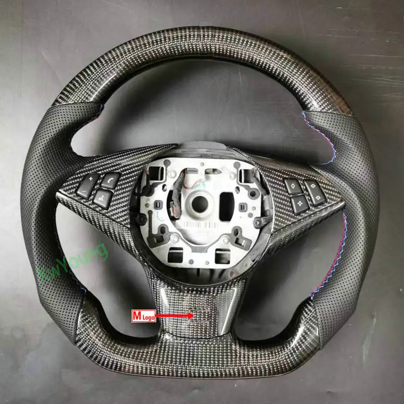 Для BMW E60 E61 E62 E63 E64 5 серии 6 100% настоящее углеродное волокно автомобильный руль (без