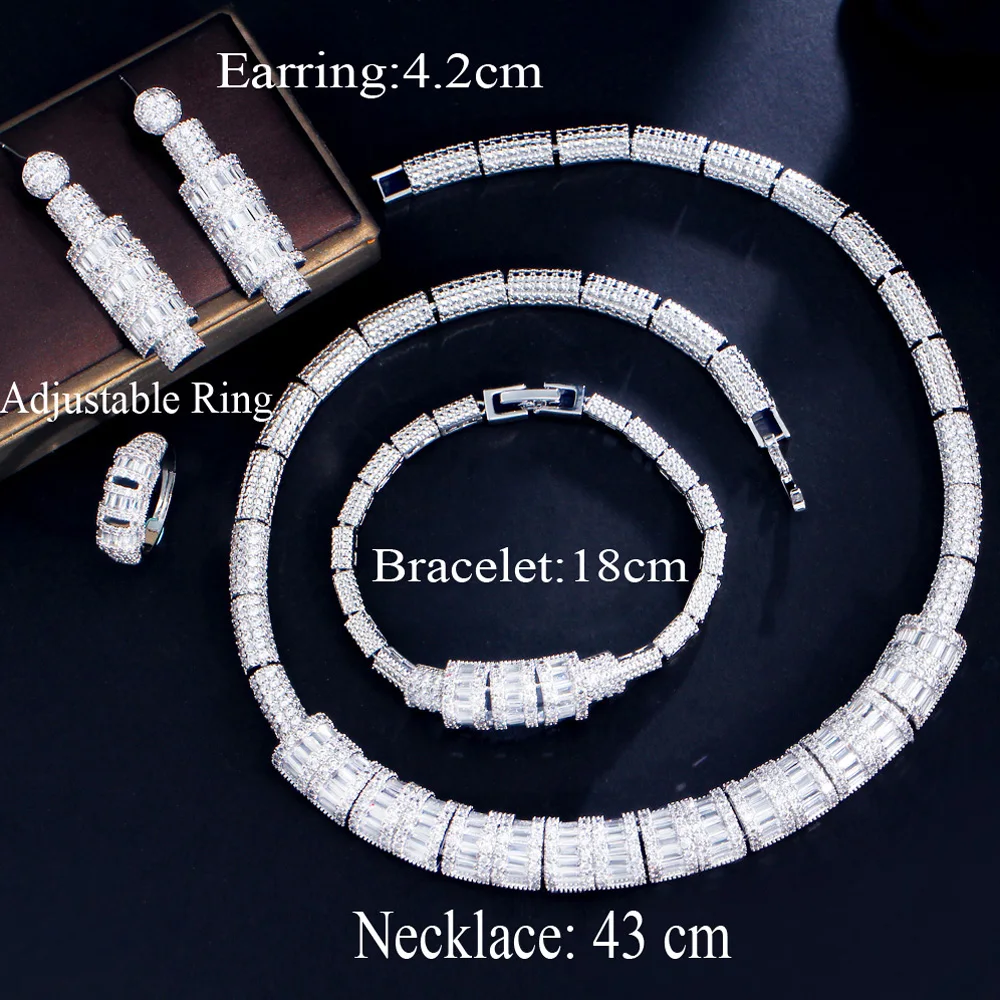 Ожерелье-чокер с фианитом женское кольцо и браслет