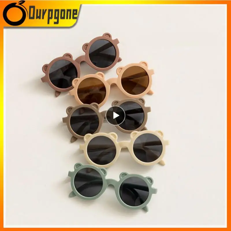 

Multi-color Eyewear Uv Protection Shades Children Cartoon Bear Ear Sun Eyewear Sunglasses Summer Accessories Cycling Stylish