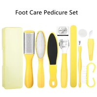 8pcs foot grinder set to remove dead skin calluses rubbing foot board scraping foot leather pedicure tool foot board file