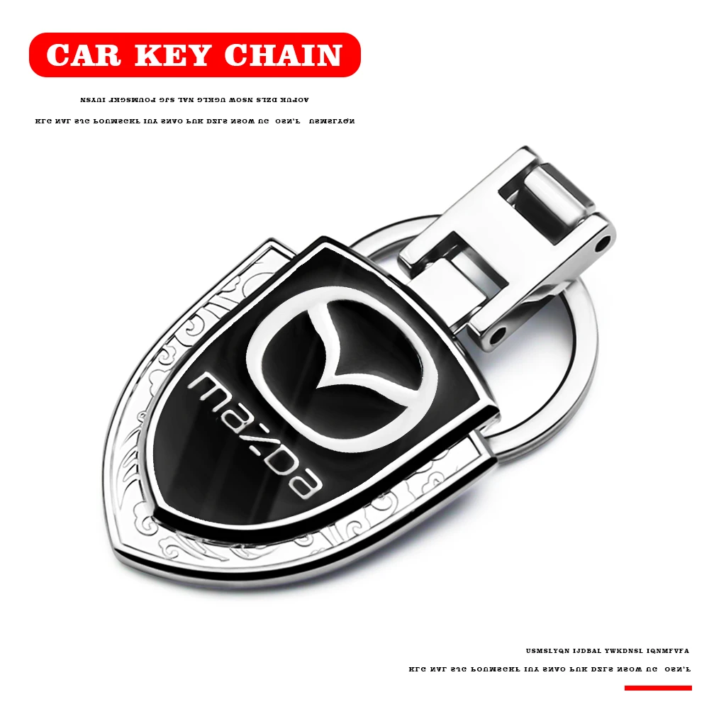 

For Mazda Car Fashion Creative Shield Braided Buckle Metal Keychain Gift Key Chain3 Bk 6 Gh CX 5 2 90 30 50 Encosella Minagi 8