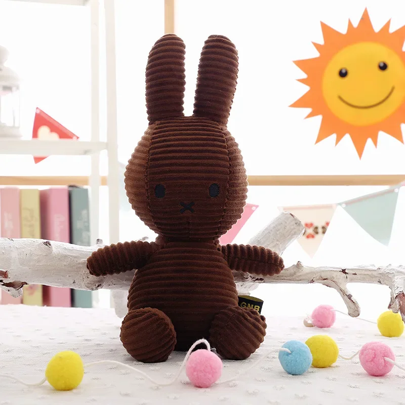 Фото 8-дюймовый кавайный милый полосатый кролик Miffy PP, хлопковая мягкая фигурка, игрушка, периферийная кукла, Рождественский подарок для девочек и мальчиков №4