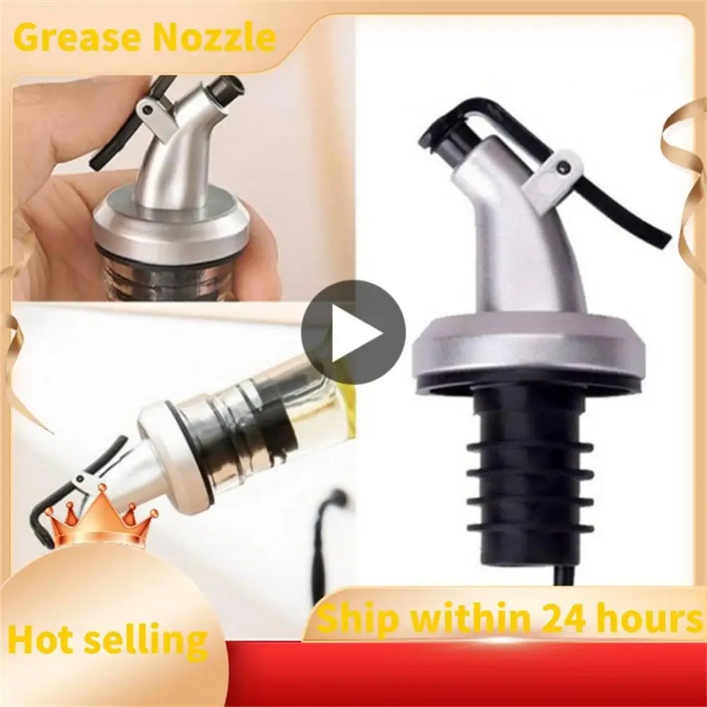

Oil bottle mouth oil bottle stopper kitchen press type oil guide nozzle pour nozzle oil bottle cap soy sauce bottle stopper 1pcs