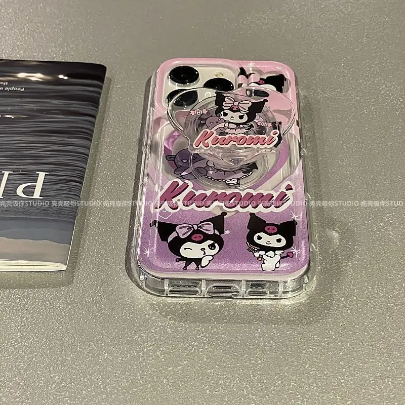 

Kawaii Sanrio Anime Hello Kitty TPU Phone Case Cute Cartoon Kuromi Lovely Holder Sweet Graffiti Hollow Out Paintings Gifts Girls