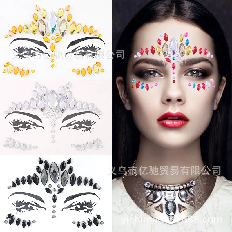 

Наклейка для бровей, наклейка для лица, наклейка для лица, акриловая Алмазная наклейка для лица, маскарадный шар