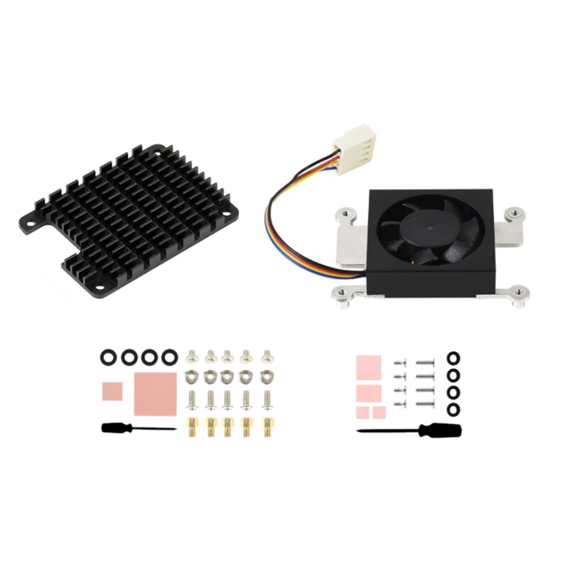 

For Raspberry Pi CM4 Heatsink Cooling Fan Kit With Thermal Pads For Raspberry Pi CM4 Compute Module Aluminium Radiator