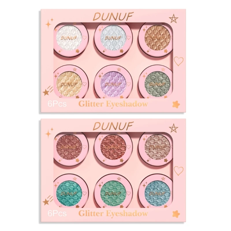 

6 Color Potato Eye Set Metallic Shimmering Lustrous Pearl Eyeshadow Drop Shipping