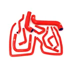 Силиконовый шланг нагревателя радиатора для IMPREZA WRXSTi GDA GDBGBGG 2000-2008 красныйсинийчерный