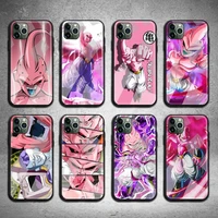 dragon ball z buus anime majins phone case tempered glass for iphone 13 12 11 pro mini xr xs max 8 x 7 6s 6 plus se 2020 cover