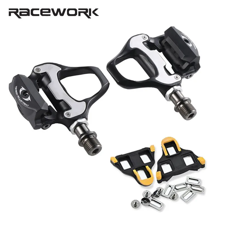 

RACEWORK PD-R550 Self-locking Road Pedal with SM-SH11 Cleats Cycling Accessories SPDRoad Bicycle Bike Pedals Clipless Pedals