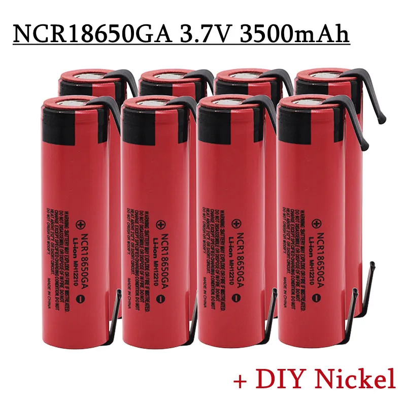 

100% original battery 18650 NCR18650GA 3.7V 3500 mAh rechargeable lithium battery flashlight nickel DIY battery