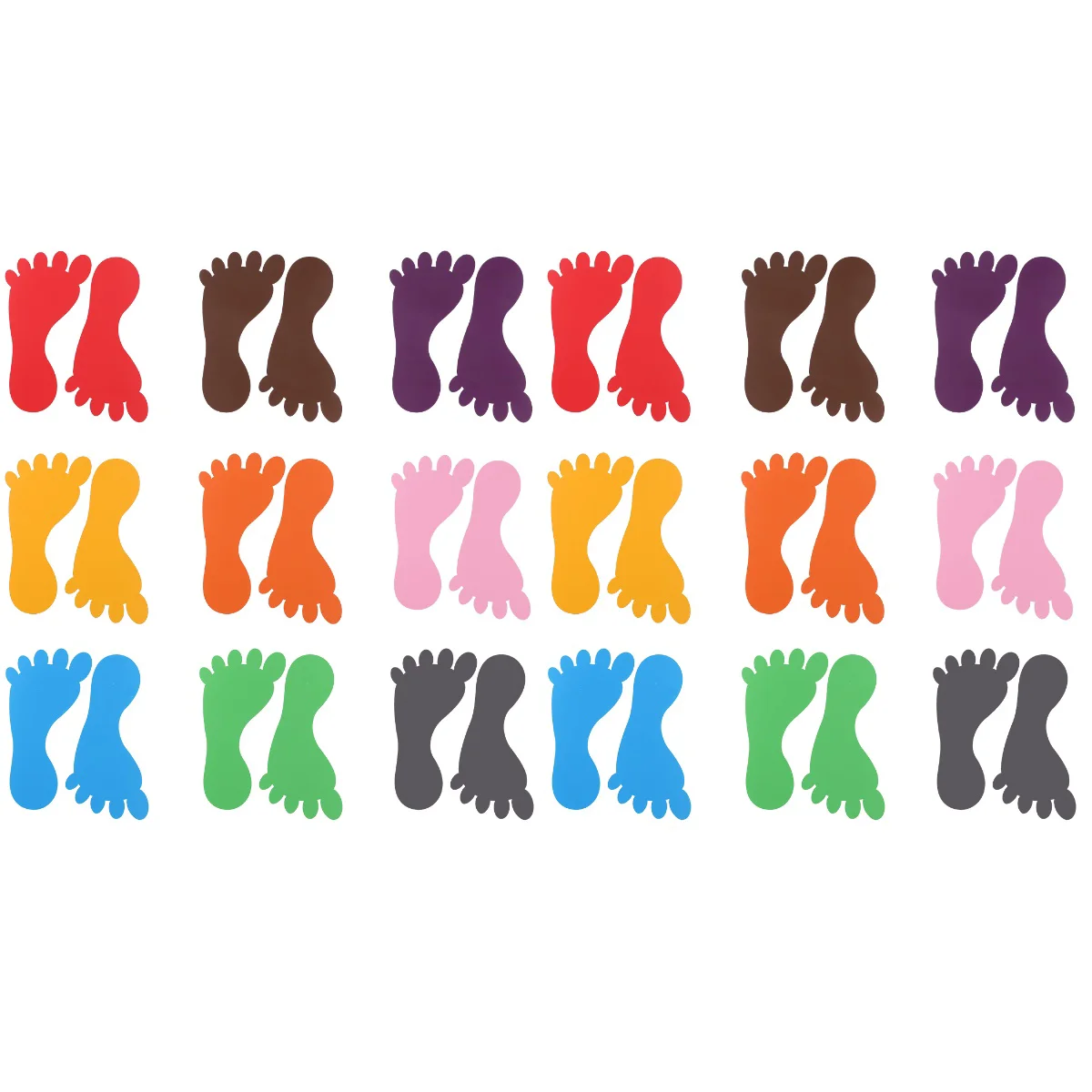 Купи 18 Pairs Keep Distance Label Footprint Decal Stickers Children Footprint Decal Nursery Floor Sticker School Floor Stickers за 251 рублей в магазине AliExpress