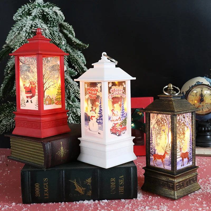 Christmas Lantern Light Merry Christmas Decorations for Home 2022 Navidad Christmas Tree Ornaments Xmas Gifts New Year 2023