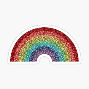 Image for Sparkly Glitter Rainbow  5PCS Stickers for Bumper  