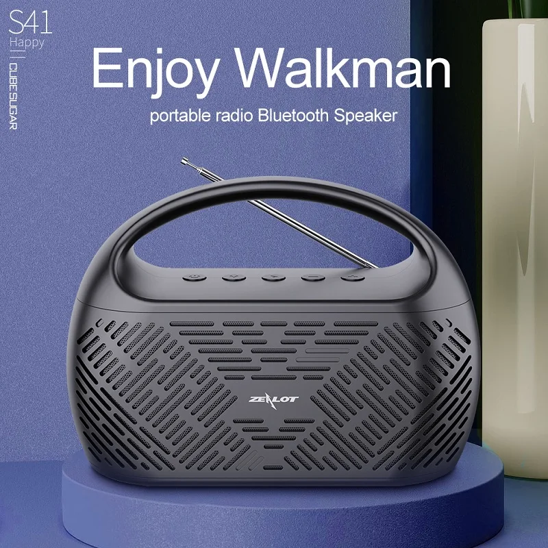 ZEALOT S41 Bluetooth Wireless High Power Speaker Portable Computer Subwoofer FM Radio System Music Center Speaker enlarge