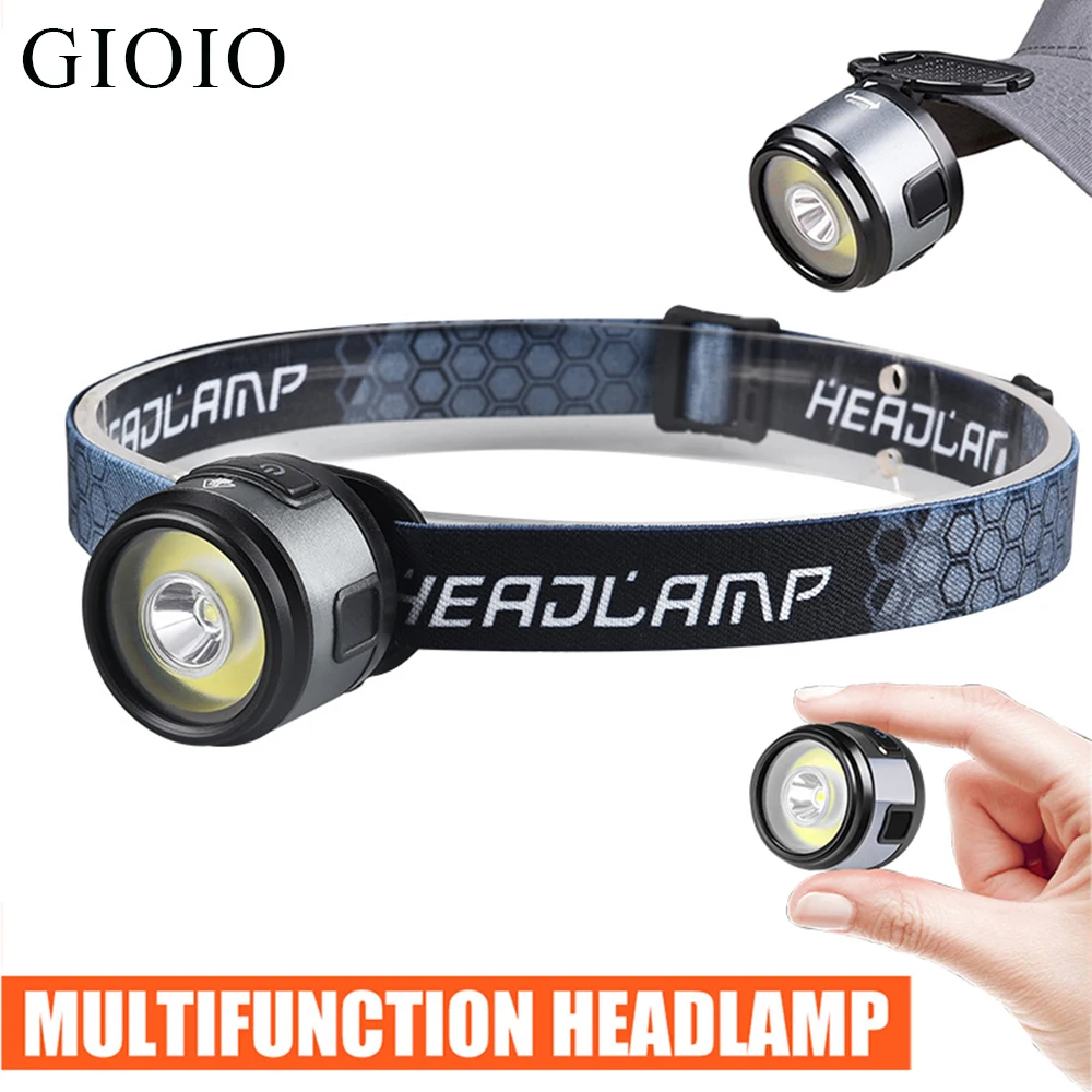 New XPG+COB Headlamp LED with Magnet Hook Cap Clip Lamp Camping Lamp Work Lamp Glare Flashlight Running Night Fishing Camping