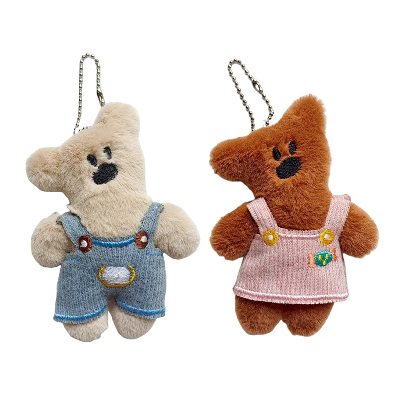 1 шт. мультяшный медведь плюшевая игрушка милый мягкая кукла брелок подвеска