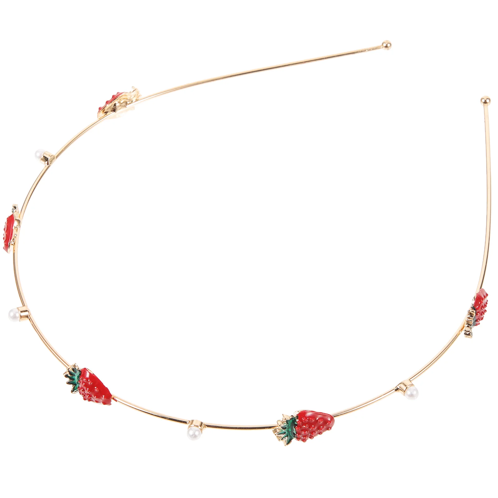 Клубничная повязка на голову украшения для волос сплав нежные свадебные (железо)