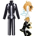 Костюм MHA Denki Kaminari, костюм для косплея аниме Моя геройская академия, черная Униформа боку, пальто без героев академии, брюки, парик для вечеринки