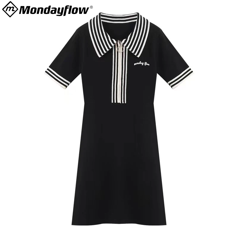 

Mondayflow Women Golf Dress Golf T-shirt 2023 New Summer Fashion Casual Golf T-shirts Dress Women's Golf Tennis Women's Clothing