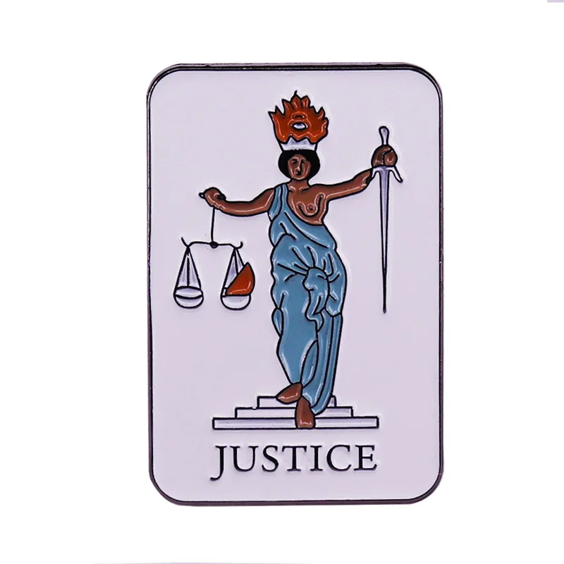 

XM-funny Justice Brooch Unique Aesthetic Badge Personality Aesthetic Brooch Accessories Coats Backpack Jewelry