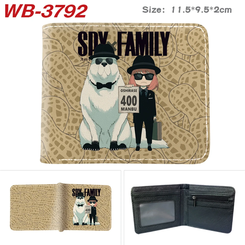 

Anime SPY×FAMILY Pu Wallet Bifold Coin Pocket Photo Credit Card Holder Teenager Boys Girls Casual Cartoon Cosplay Purses Gifts