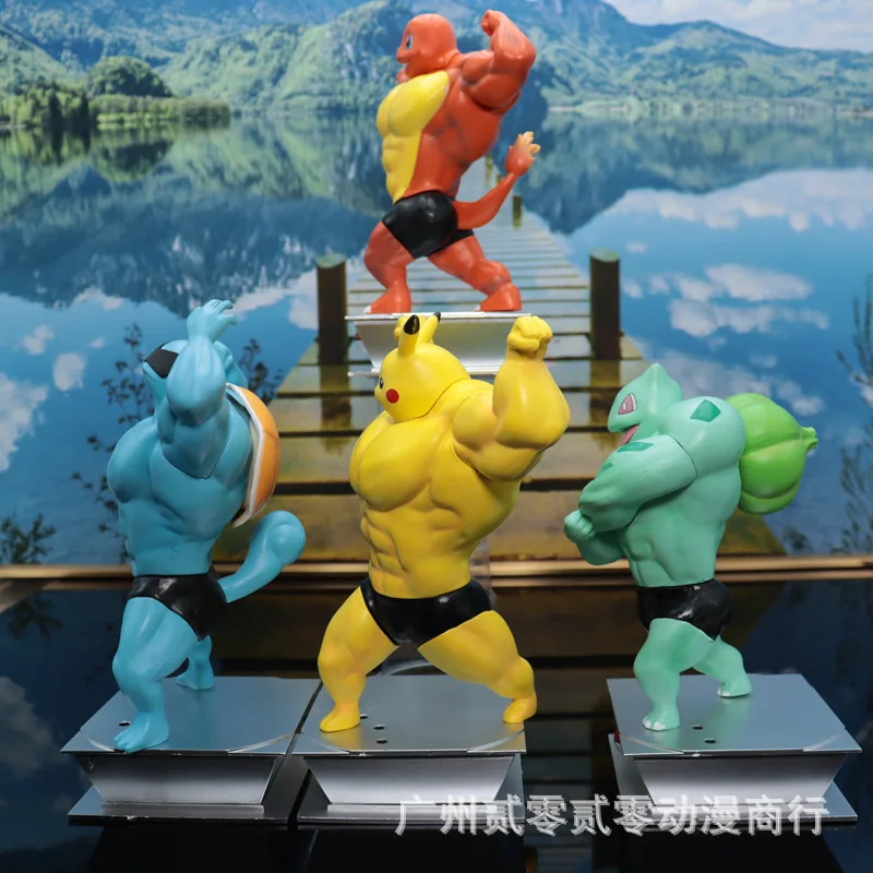 Покемон мускул Пикачу чармандер Сквиртл Бульбазавр экшн-фигурка креативный