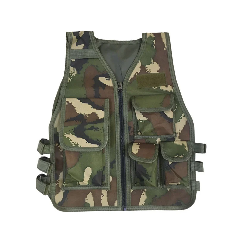 

Outdoor Woodland Summer Camp Unisex Light Children Hunting Protection Vest Jungle Tactical Hiking Combat Children's Clothing
