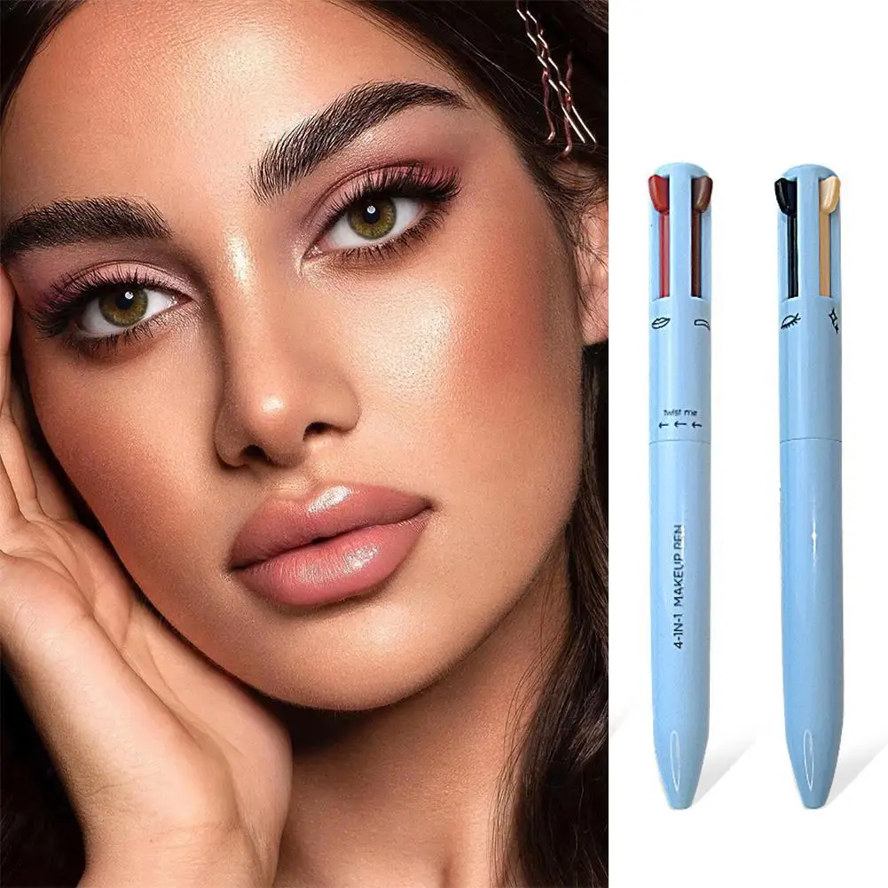

Four in one Cosmetic Pen Four Color Four Core Eyebrow Pencil Lip Line Highlight Eyeliner Pen Women Makeup Products Beauty Tools