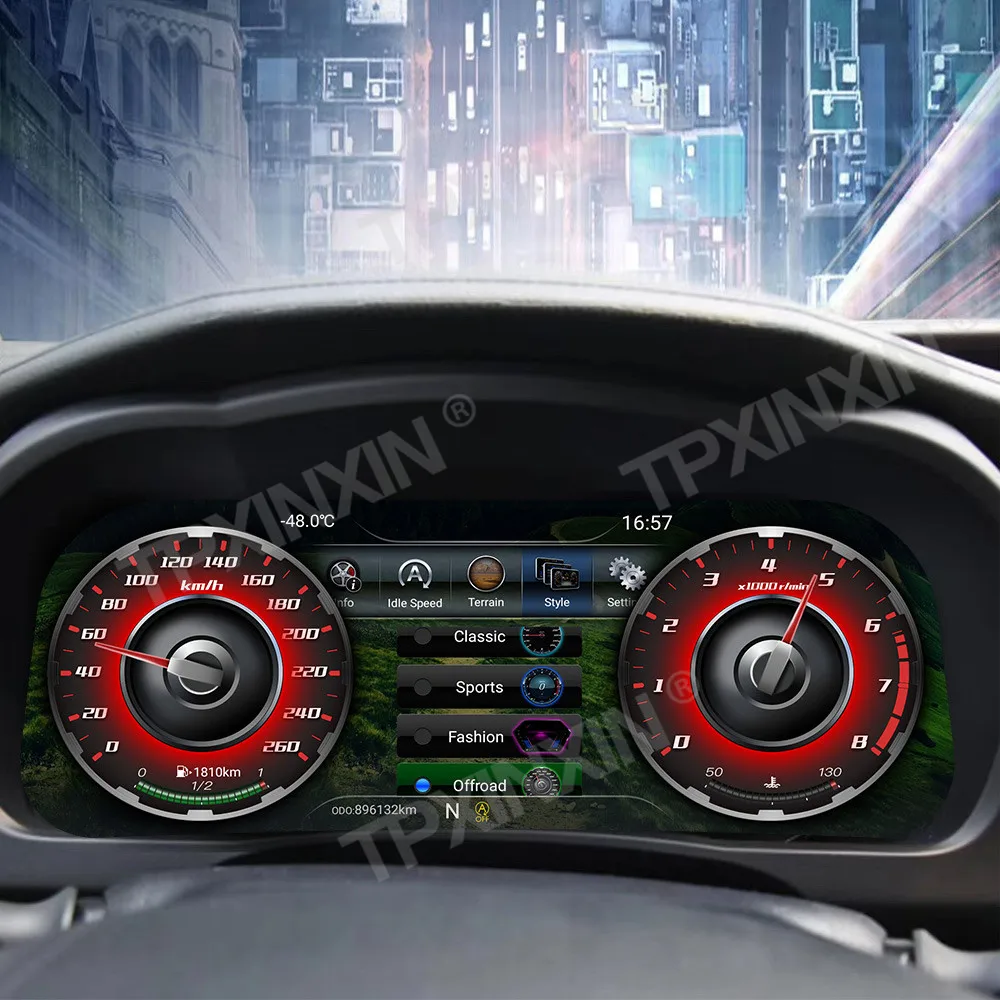 

12,3 дюймовый QLED экран для Toyota Highlander 2015-2019 LCD Спидометр приборной панели автомобиля цифровой кластер панель