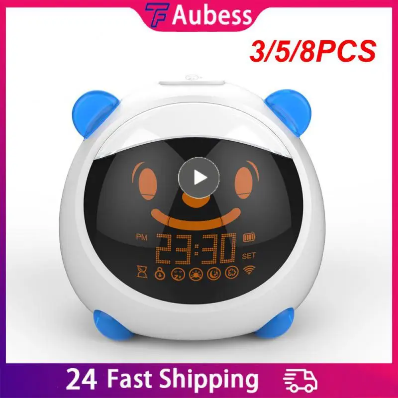 

3/5/8PCS 5v1a Support Alexa And Goole Assistant Voice Control Childrens Sleep Trainer Teach Children In The Room Desk Clock