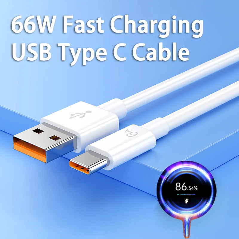 

Кабель Usb Type-C для быстрой зарядки, 66 Вт, 6 А