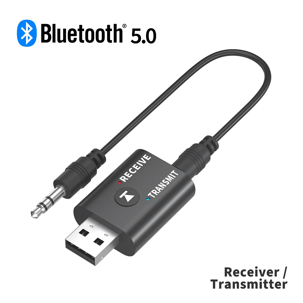 

Bluetooth 5,0 приемник передатчик 2 в 1 беспроводной аудио 3,5 мм USB Aux музыкальный адаптер для автомобиля динамик ПК ТВ