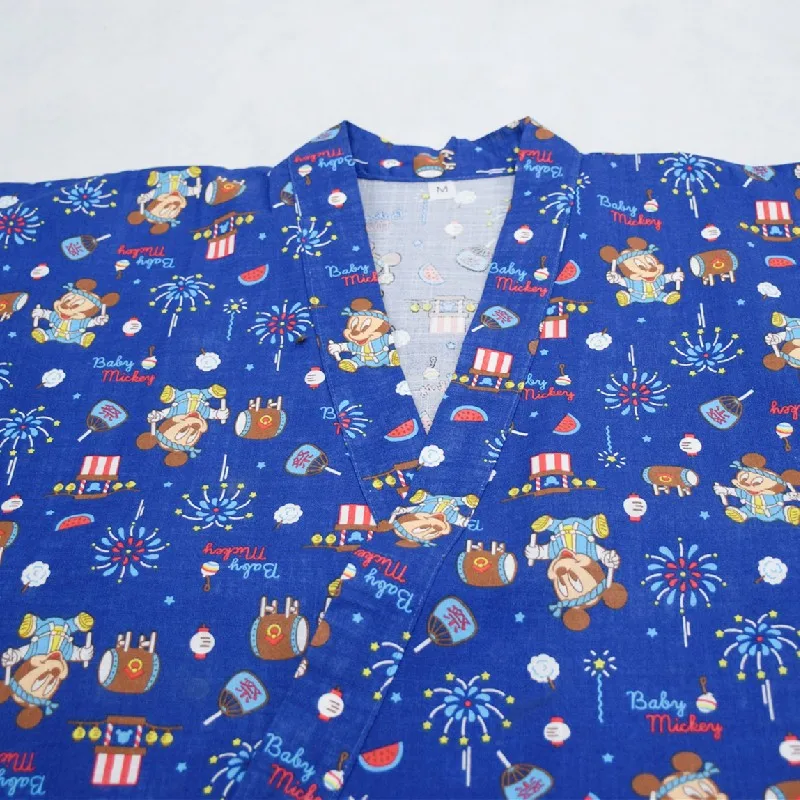 Male And Female Couple Kimono Short-sleeved Cotton Anime Summer Loose Print Pajamas Set