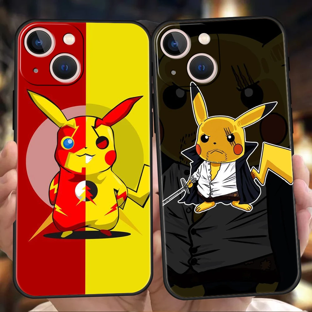 

Pokemon Pikachu Luxury Phone Case Cover For iPhone 13 12 11 Pro Max 8 7 Plus X XR XS Max SE 2020 Mini Shockproof Soft Shell TPU