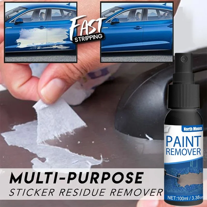 

50ML100ML Strong Car Paint Removal Spray Car Maintenance Paint Remover+Brush Tool Auto Accessories Paint Care Stripper Spray