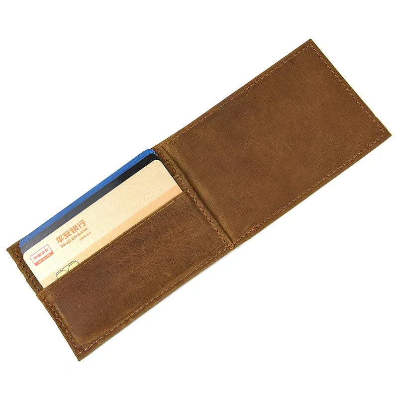 Genuine Leather Card Holder Business Card Holder Crazy Horse Leather Card Case Men's Card Holder Men and Women Universal