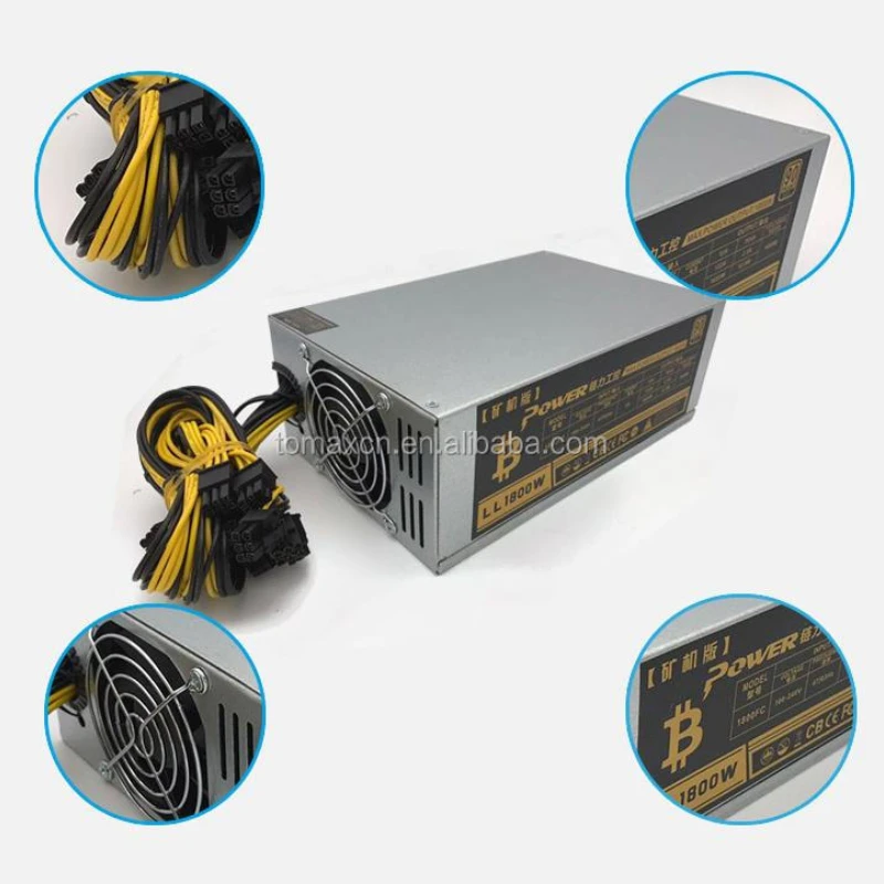 

Antminer Power Supply1600W 1800W Unit bitmain antminer s91600w 1800w PSU For Bitcoin Mining S9 S7 T9 E9 bk n70