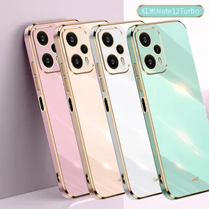 For POCO F5 Cover Luxury 6D Electroplated Soft Silicone Case For Redmi NOTE 12 Turbo X5 Pro Plus 12C K60E Xiaomi 13 12T Civi2