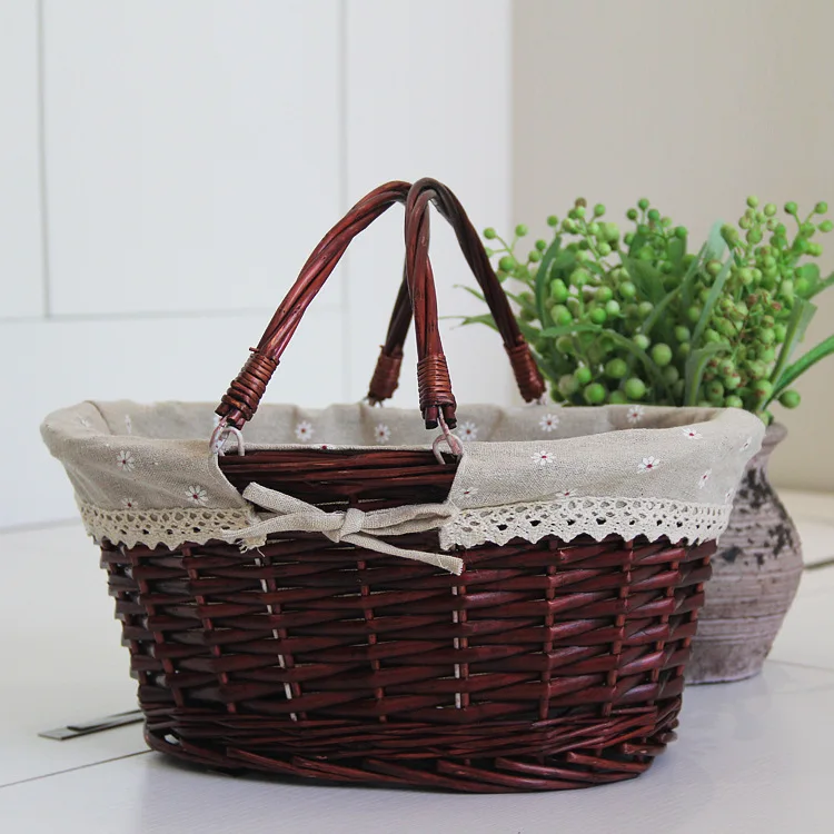 

Плетеная корзина для пикника из ротанга