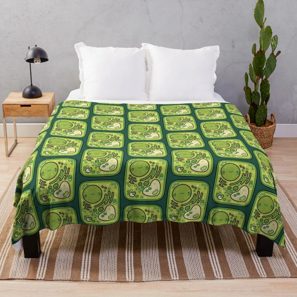 

Plant cell Throw Blanket Giant Sofa Blanket Travel Blanket Hairy Blankets