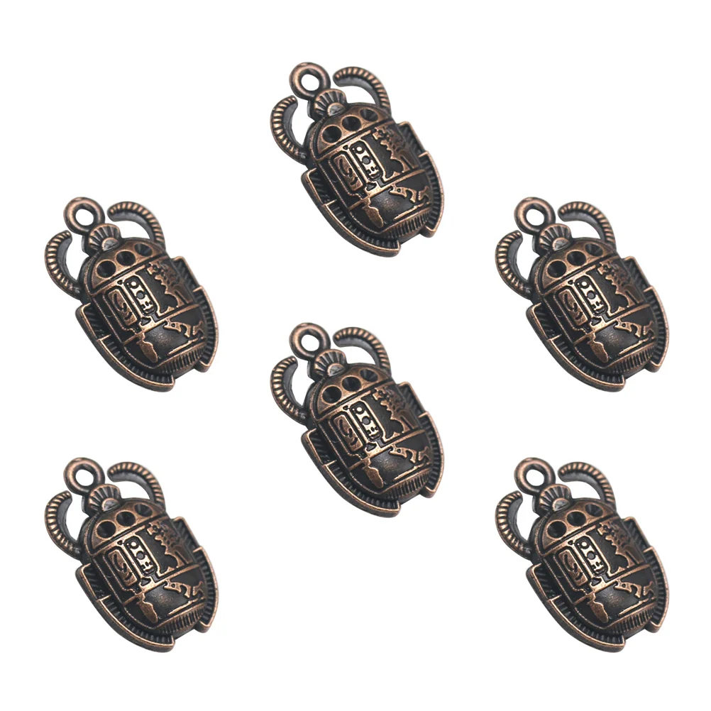

20 шт. винтажные египетские шармы Scarab Beetle Beads Rebirth Статуэтка Scarab ювелирные украшения для искусственных денег