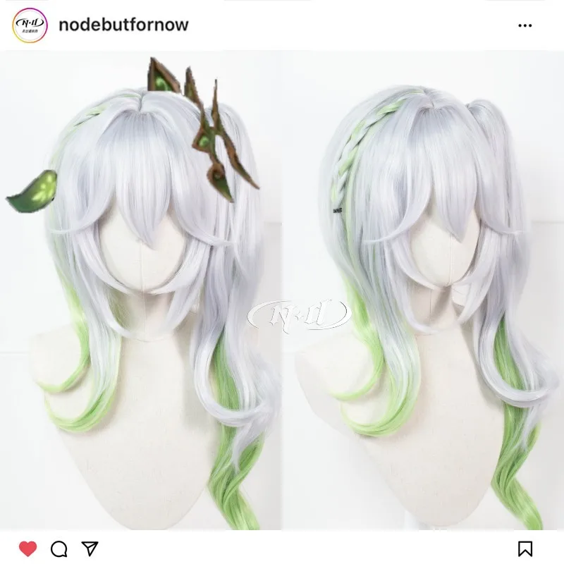 

Предварительно обрезанный парик! [Нейтральный бренд] нахида, Genshin ударный, аутентичный индивидуальный косплей парик, Термостойкое волокно для волос