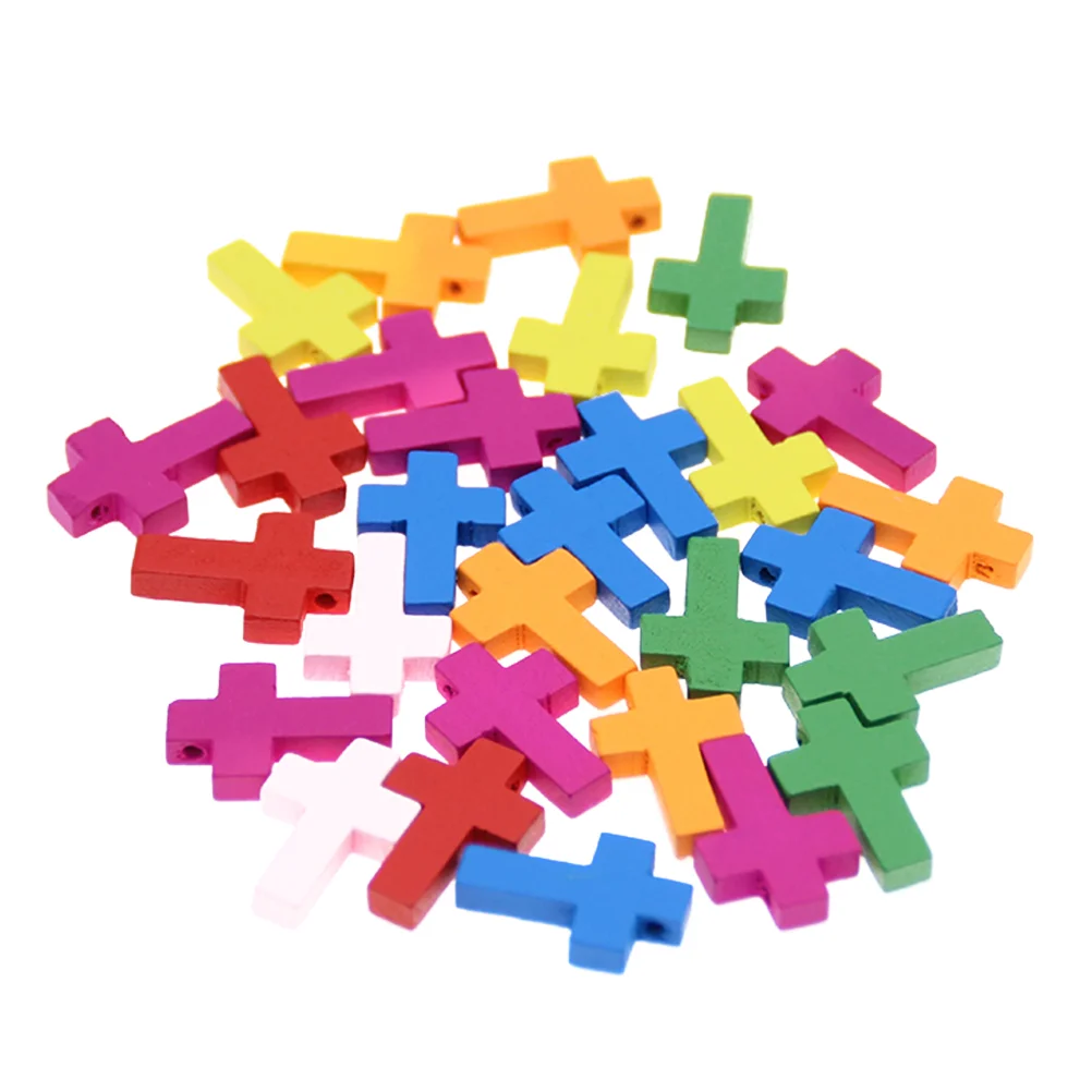 

100 Pcs DIY Charm Pendant Jewelry Making Pendants Necklaces Accessories Wooden Clasp