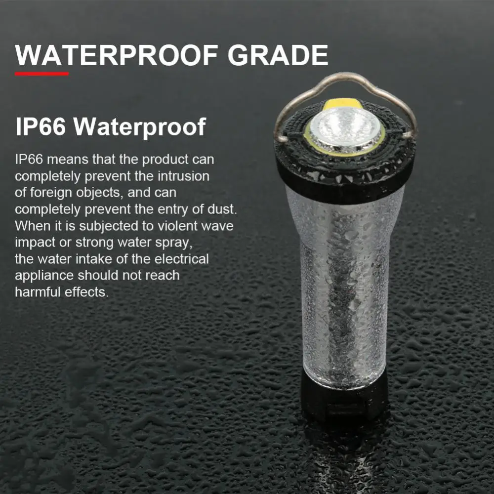 

Portable Camping Light 2600mah Lithium Battery Bike Hand Light Usb Charging Water Resistance Atmosphere Lantern Hiking Torch