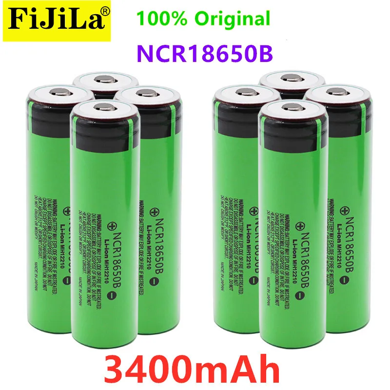 

New 100% Original NCR18650B 3.7v 3400mAh 18650 Rechargeable Lithium Battery for Flashlight Batteries+Pointed